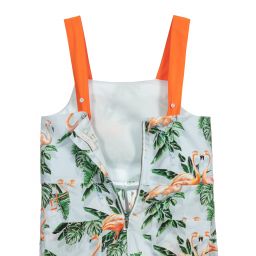 Stella McCartney Kids-Голубой комбинезон с фламинго для подростков | Childrensalon Outlet