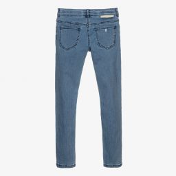 Stella McCartney Kids-Голубые джинсы с цветами для подростков | Childrensalon Outlet