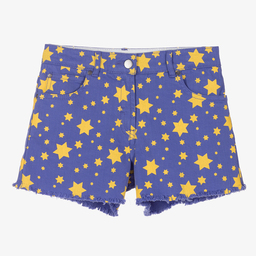 Stella McCartney Kids-Teen Blue Get Back Shorts | Childrensalon Outlet