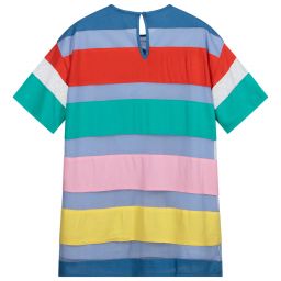 Stella McCartney Kids-Голубое платье из тюля в полоску для подростков | Childrensalon Outlet