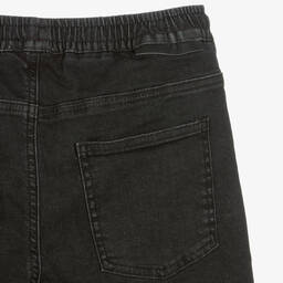 Stella McCartney Kids-شورت تينز ولادي قطن عضوي دنيم لون أسود | Childrensalon Outlet