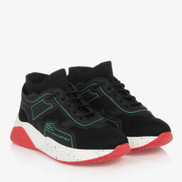 Stella McCartney Kids-Teen Boys Black Lace-Up Sock Trainers | Childrensalon Outlet