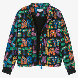 Stella McCartney Kids-جاكيت بسحّاب لون أسود تينز ولادي | Childrensalon Outlet