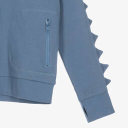 Stella McCartney Kids-Голубой хлопковый топ Монстр на молнии | Childrensalon Outlet