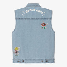 Stella McCartney Kids-Голубой джинсовый жилет с заплатками | Childrensalon Outlet