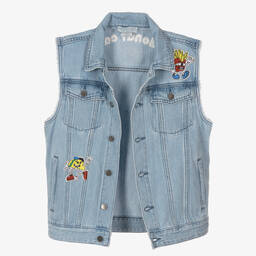 Stella McCartney Kids-Голубой джинсовый жилет с заплатками | Childrensalon Outlet