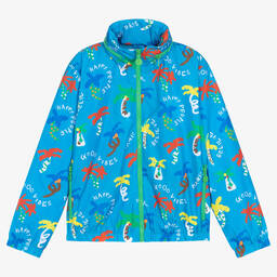 Stella McCartney Kids-Teen Boys Blue Hooded Trees Jacket | Childrensalon Outlet