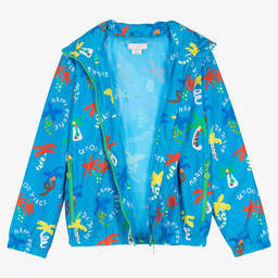 Stella McCartney Kids-Teen Boys Blue Hooded Trees Jacket | Childrensalon Outlet