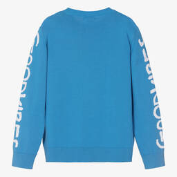 Stella McCartney Kids-Голубой вязаный свитер с обезьяной | Childrensalon Outlet