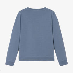 Stella McCartney Kids-Teen Boys Blue Organic Cotton Sweatshirt | Childrensalon Outlet