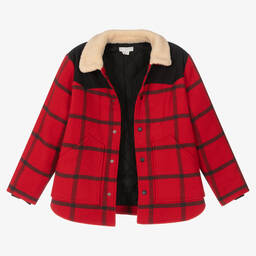 Stella McCartney Kids-Флисовая куртка в клетку | Childrensalon Outlet