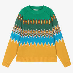 Stella McCartney Kids-Свитер из хлопка и шерсти | Childrensalon Outlet