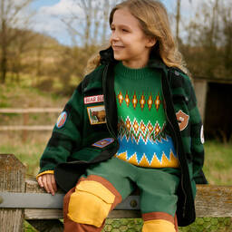 Stella McCartney Kids-Свитер из хлопка и шерсти | Childrensalon Outlet