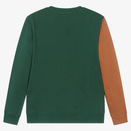 Stella McCartney Kids-Зеленый хлопковый свитшот с медведем | Childrensalon Outlet