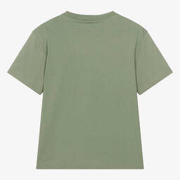 Stella McCartney Kids-Зеленая футболка из органического хлопка | Childrensalon Outlet
