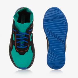 Stella McCartney Kids-Зеленые кроссовки-носки для подростков | Childrensalon Outlet