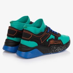 Stella McCartney Kids-Зеленые кроссовки-носки для подростков | Childrensalon Outlet