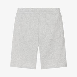 Stella McCartney Kids-Teen Boys Grey Cotton Logo Print Shorts | Childrensalon Outlet