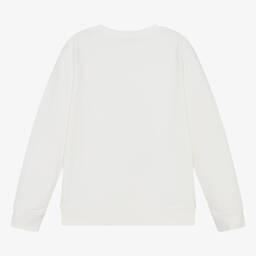 Stella McCartney Kids-Teen Boys Ivory Cotton Glasses Sweatshirt | Childrensalon Outlet