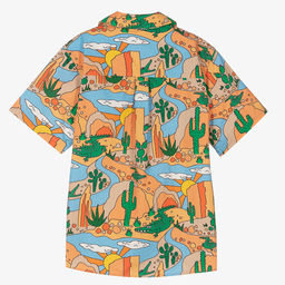 Stella McCartney Kids-Оранжевая хлопковая рубашка для мальчиков-подростков | Childrensalon Outlet