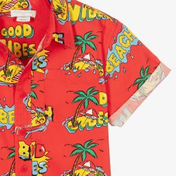 Stella McCartney Kids-Красная хлопковая рубашка для подростков | Childrensalon Outlet