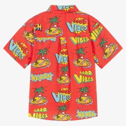 Stella McCartney Kids-Красная хлопковая рубашка для подростков | Childrensalon Outlet