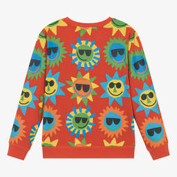 Stella McCartney Kids-Teen Boys Red Cotton Sun Sweatshirt | Childrensalon Outlet