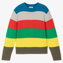 Stella McCartney Kids-Teen Boys Stripe Knit Sweater | Childrensalon Outlet