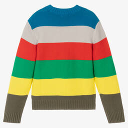 Stella McCartney Kids-Teen Boys Stripe Knit Sweater | Childrensalon Outlet