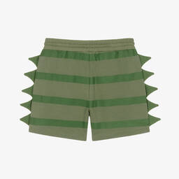 Stella McCartney Kids-Teen Boys Striped Green Cotton Shorts | Childrensalon Outlet