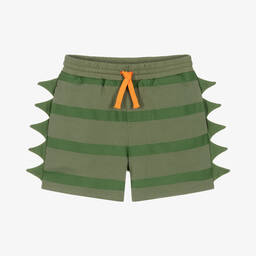 Stella McCartney Kids-Teen Boys Striped Green Cotton Shorts | Childrensalon Outlet