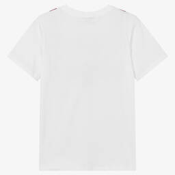 Stella McCartney Kids-Teen Boys White Bow-Tie Cotton T-Shirt | Childrensalon Outlet
