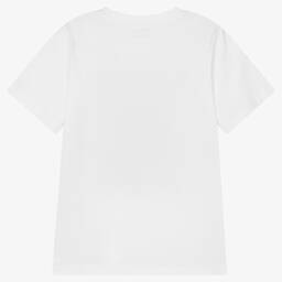 Stella McCartney Kids-تيشيرت تينز ولادي قطن عضوي لون أبيض | Childrensalon Outlet