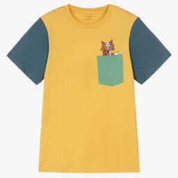 Stella McCartney Kids-Teen Boys Yellow Cotton T-Shirt | Childrensalon Outlet