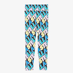 Stella McCartney Kids-Teen Girls Black & Blue Sports Leggings | Childrensalon Outlet
