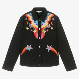 Stella McCartney Kids-Teen Girls Black Denim Jacket | Childrensalon Outlet