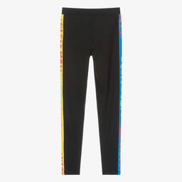 Stella McCartney Kids-Teen Girls Black Graphic Leggings | Childrensalon Outlet