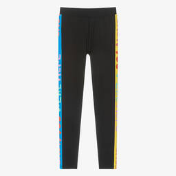 Stella McCartney Kids-Teen Girls Black Graphic Leggings | Childrensalon Outlet