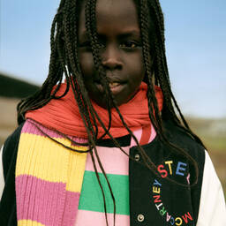 Stella McCartney Kids-Teen Girls Black & Ivory Bomber Jacket | Childrensalon Outlet