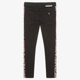 Stella McCartney Kids-جينز سكيني تينز بناتي قطن عضوي دنيم لون أسود | Childrensalon Outlet