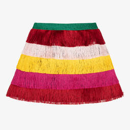 Stella McCartney Kids-تنورة ميني تينز بناتي ساتان بألوان متعددة | Childrensalon Outlet