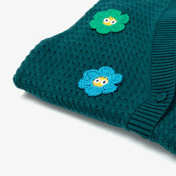 Stella McCartney Kids-Teen Girls Blue Cotton Knit Cardigan | Childrensalon Outlet