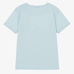 Stella McCartney Kids-Голубая хлопковая футболка | Childrensalon Outlet