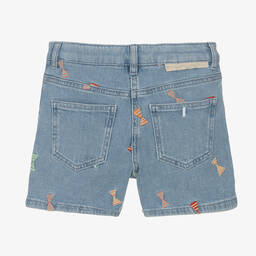 Stella McCartney Kids-Голубые джинсовые шорты с вышивкой для девочек-подростков | Childrensalon Outlet
