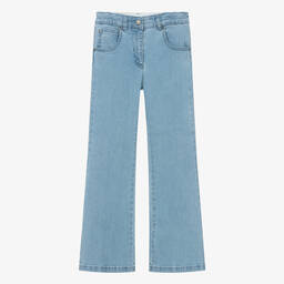 Stella McCartney Kids-Teen Girls Blue Flared Denim Jeans | Childrensalon Outlet