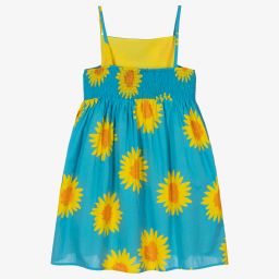 Stella McCartney Kids-Голубое платье с цветами для девочек-подростков | Childrensalon Outlet