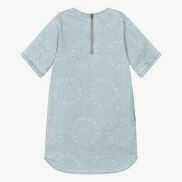 Stella McCartney Kids-Teen Girls Blue Graphic Denim Dress | Childrensalon Outlet