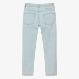 Stella McCartney Kids-Teen Girls Blue Graphic Denim Jeans | Childrensalon Outlet