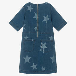 Stella McCartney Kids-Teen Girls Blue Star Print Denim Dress | Childrensalon Outlet