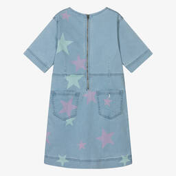 Stella McCartney Kids-Teen Girls Blue Star Print Denim Dress | Childrensalon Outlet